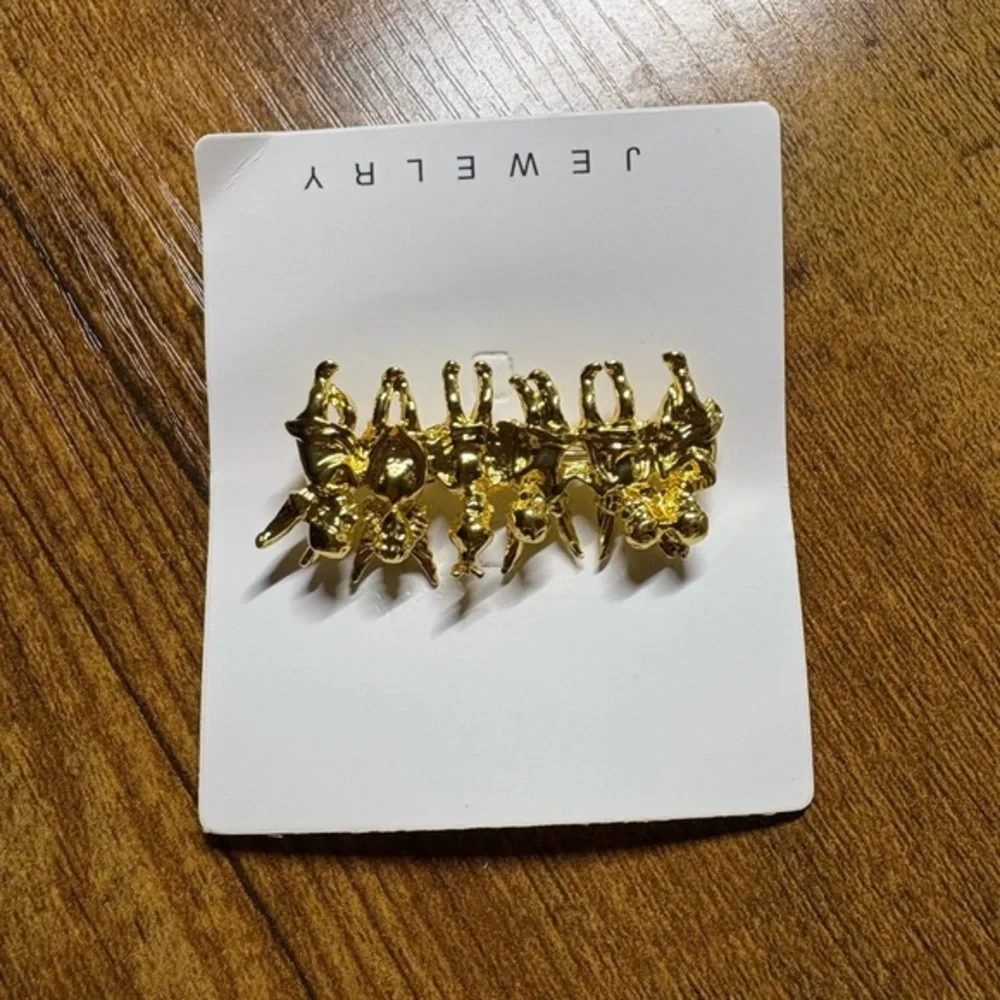 Six‎ Angel Gold Tone Brooch Mini Cherub Figurine pin Statement Jewelry new